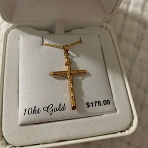 10kt gold crucifix necklace